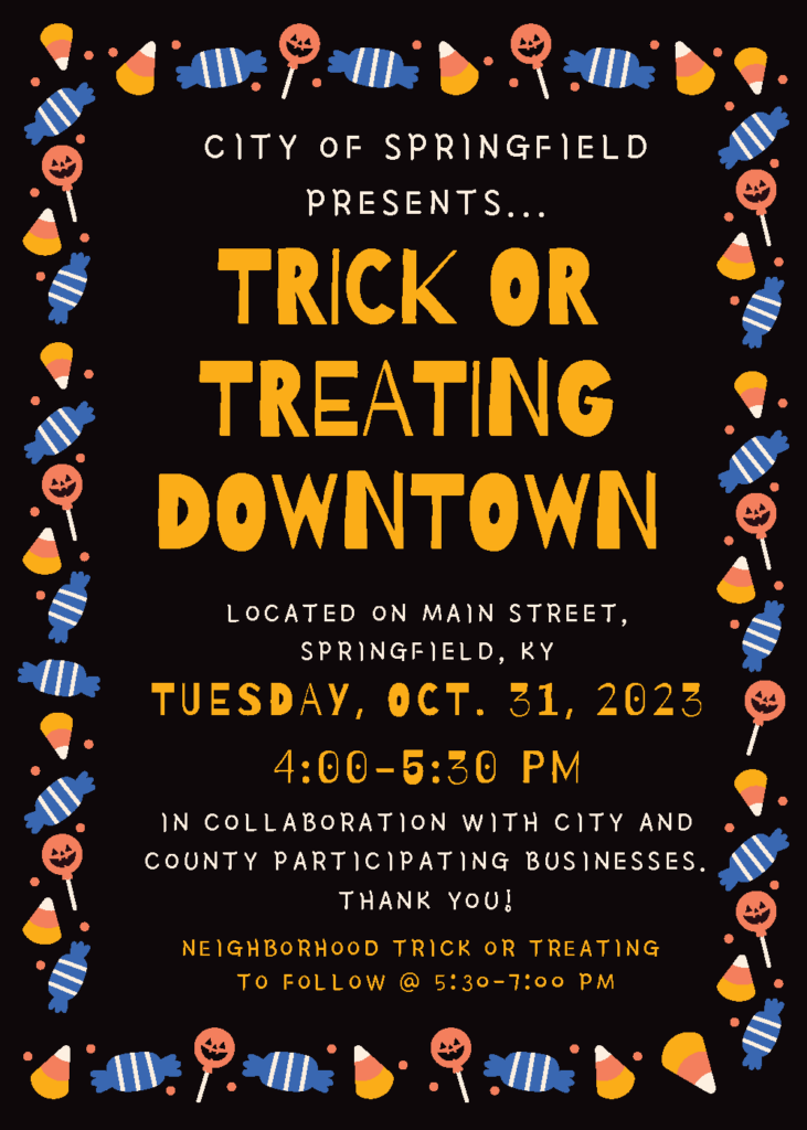 Trick or Treating Downtown City of Springfield, Washington County